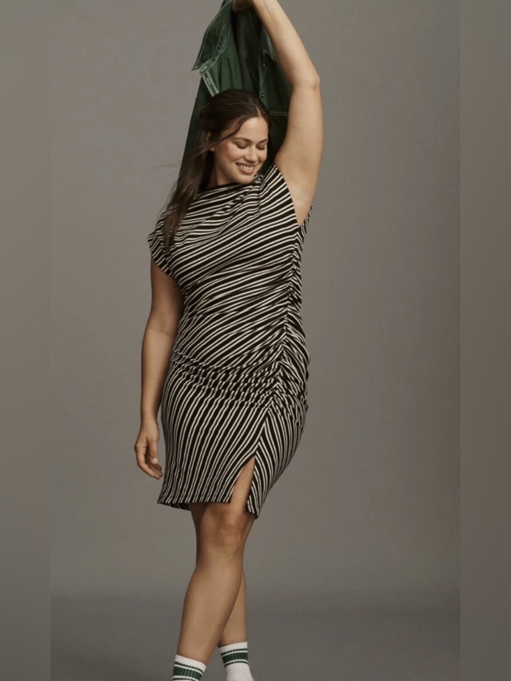 Anthropologie Mock-Neck Ribbed Knit Dress Size 3xL. Excellent condition